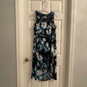 Alfani Hi-Lo dress with pockets. Black, Blue, White and Grey.